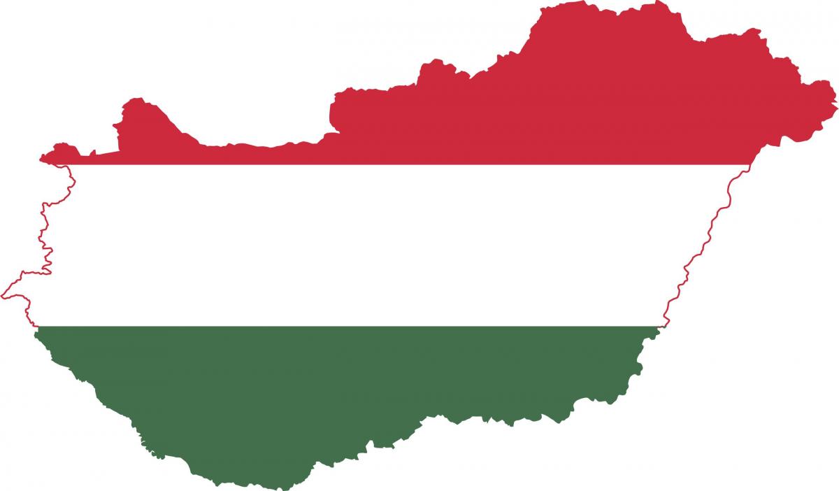 Mappa della bandiera dell'Ungheria