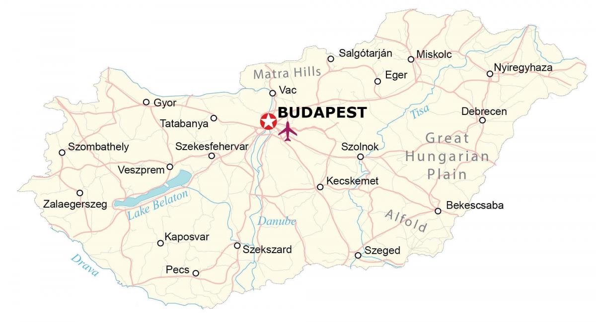 Mappa della capitale dell'Ungheria